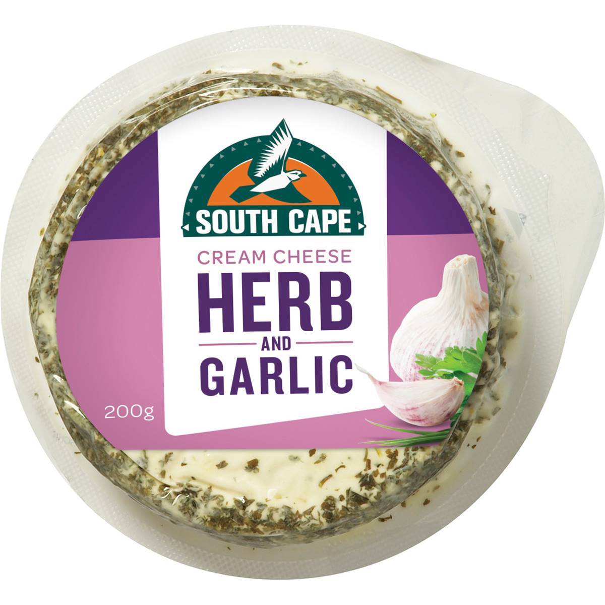 Calories in South Cape Herb & Garlic Cream Cheese