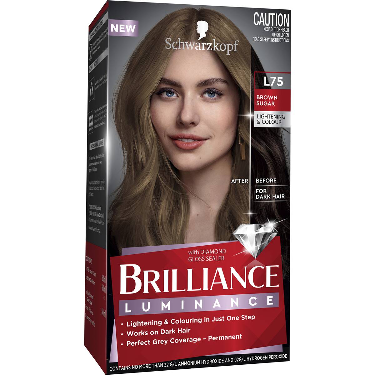 Schwarzkopf Brilliance Permanent Hair Colour Brown Sugar each