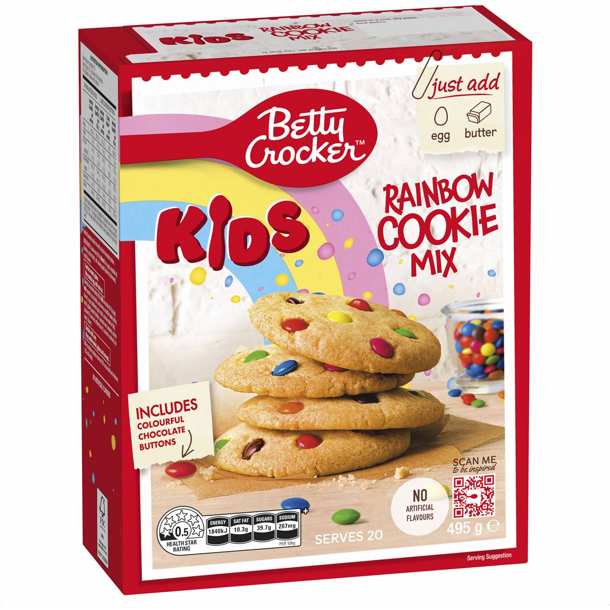 Calories In Betty Crocker Rainbow Chip Party Cake Mix Calcount