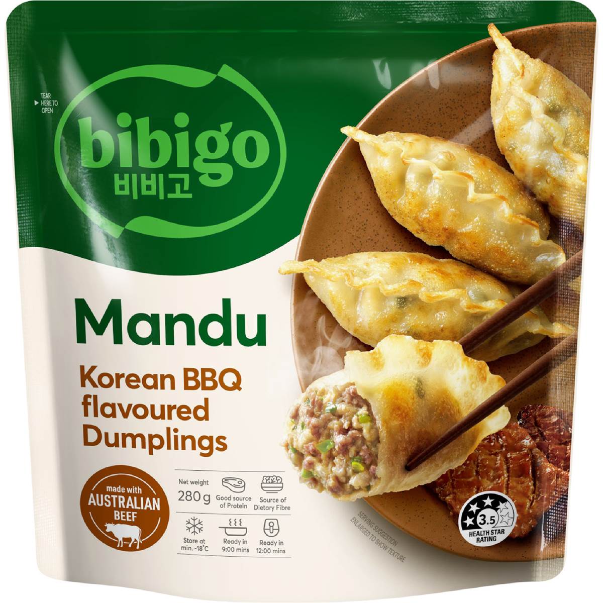 Bibigo Mandu Korean BBQ Flavoured Dumplings 280g – Woolworths