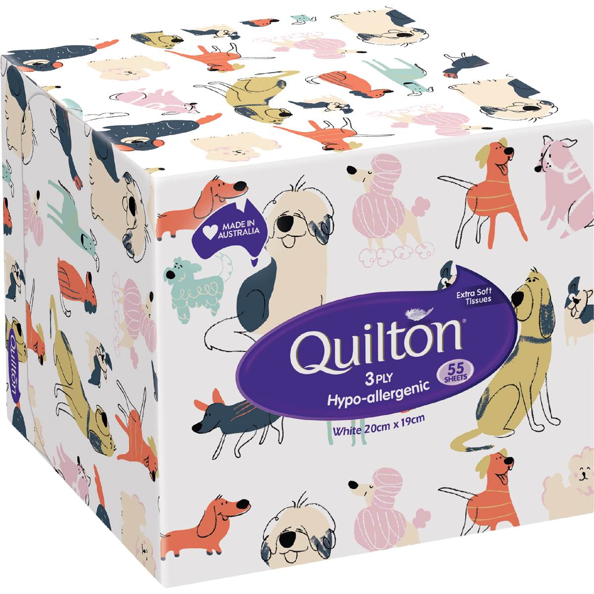 Quilton Facial Tissue White 3Ply 55 pack
