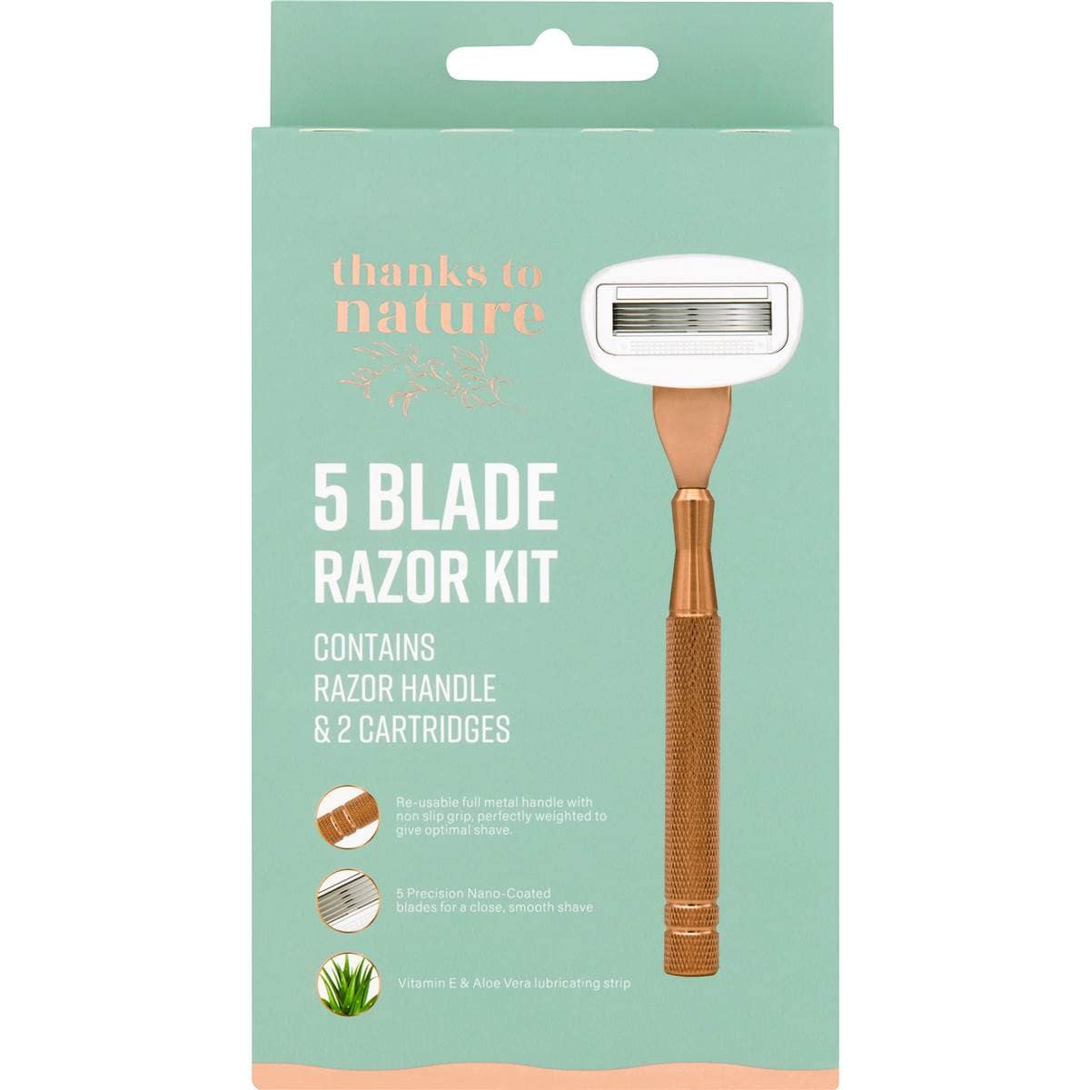 Thanks To Nature 5 Blade Razor & 2 Cartridge Set each