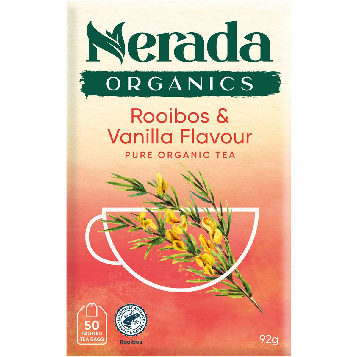 Calories in Nerada Organic Rooibos & Vanilla Tea Bags