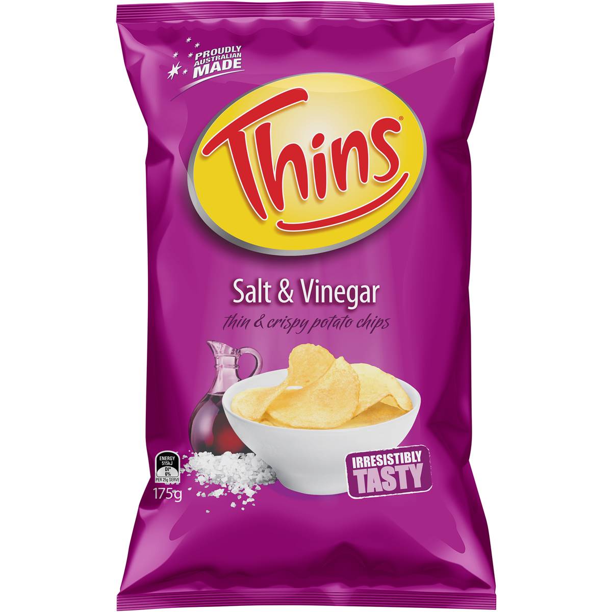 Calories in Thins Chips Salt & Vinegar