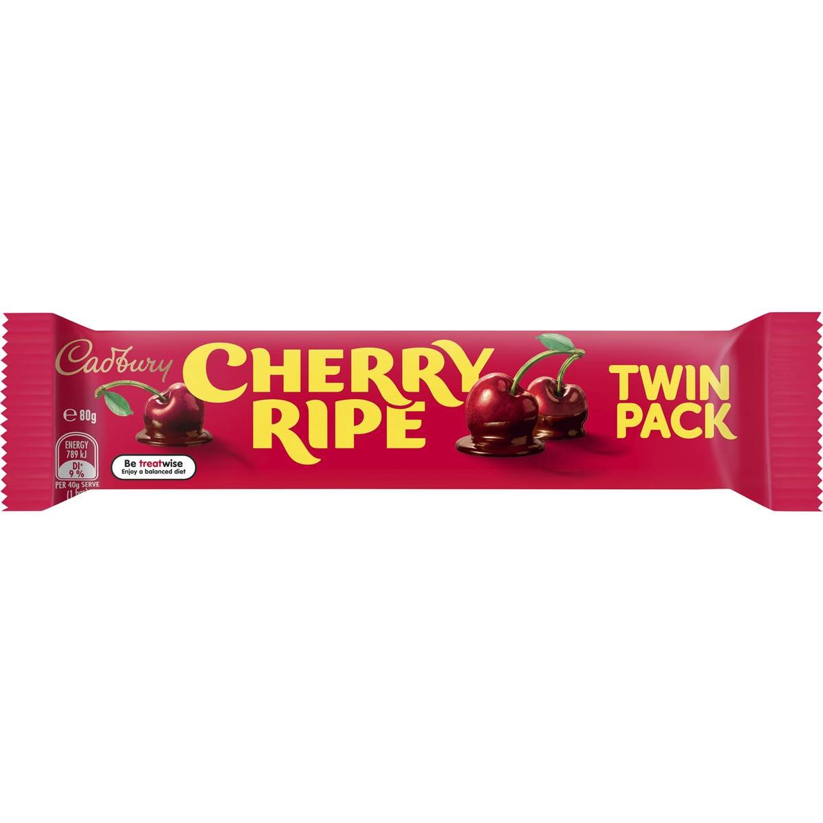 Calories in Cadbury Cherry Ripe Chocolate Bars Twin Pack calcount