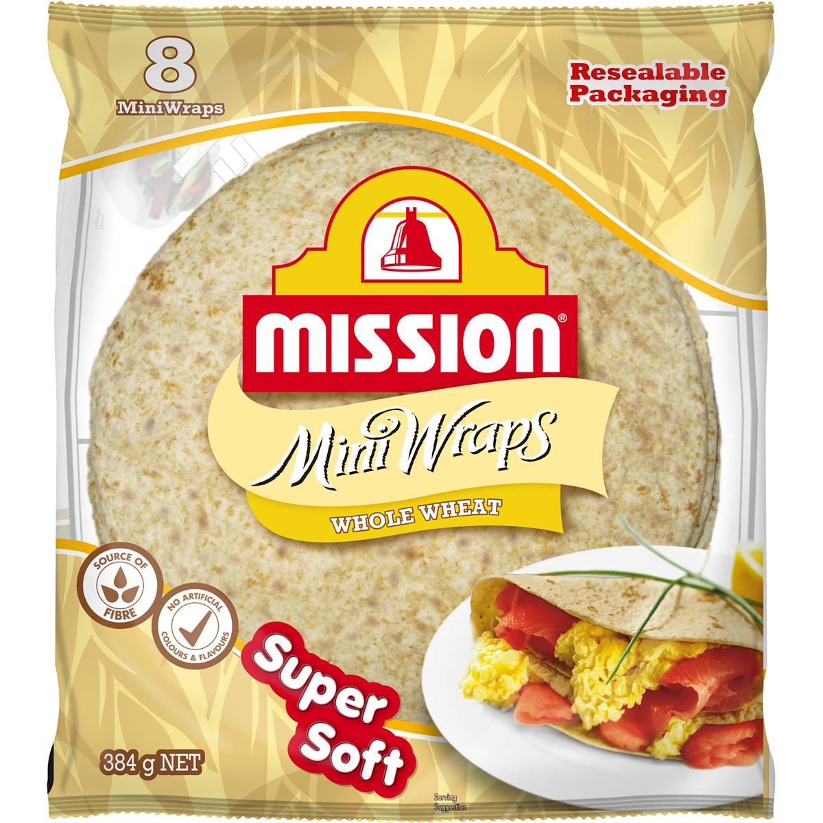 Calories in Mission Wraps Mini Wheat