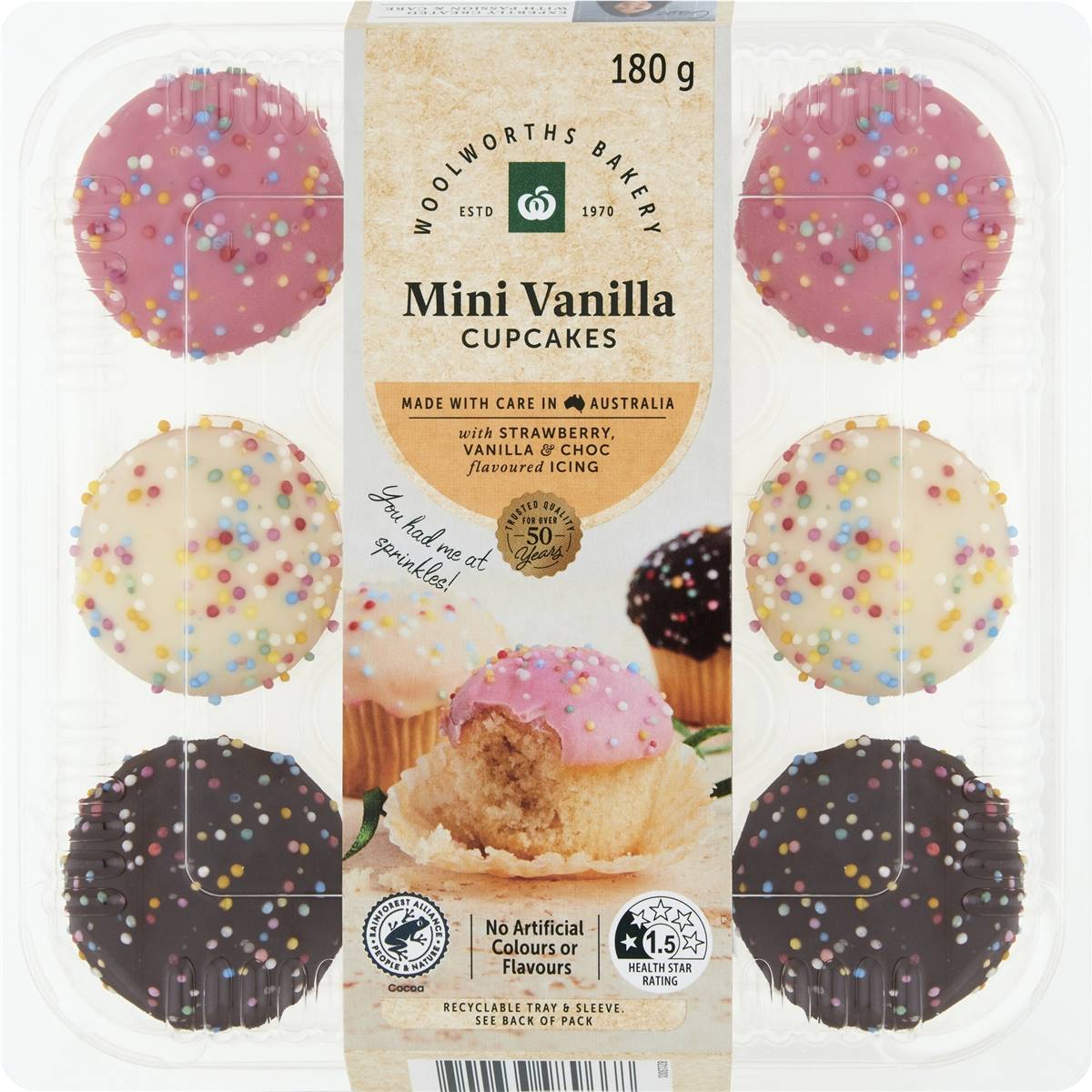 Woolworths Cup Cake Mini Iced