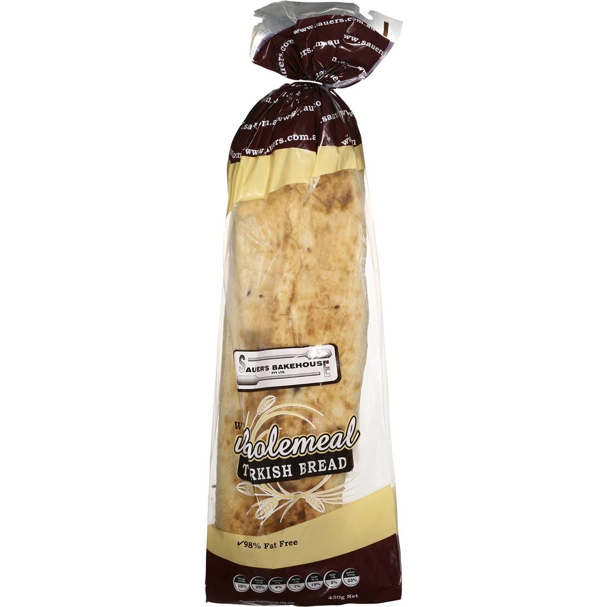 Calories in Sauer's Bakehouse Turkish Bread calcount