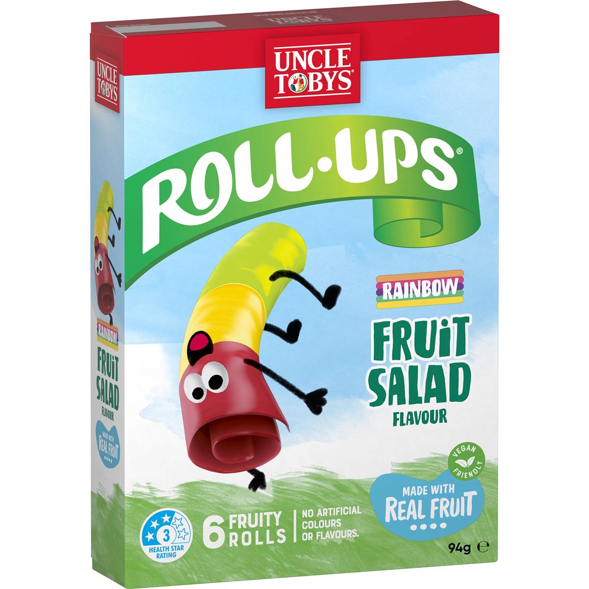 Calories in Uncle Tobys Roll-ups Rainbow Fruit Salad