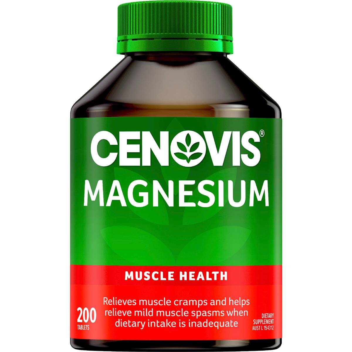Cenovis Magnesium Tablets Muscle Health Supplement 200 pack