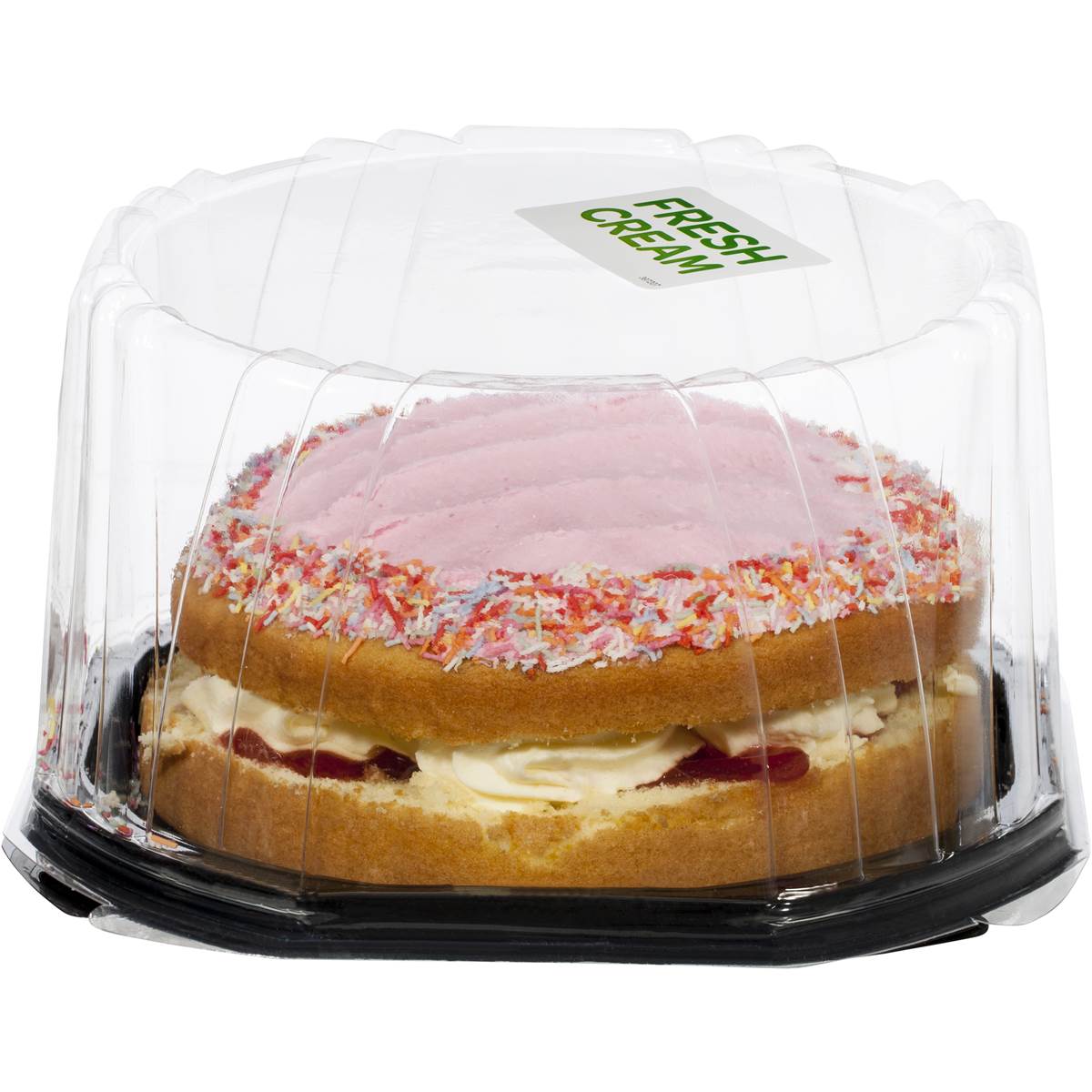 Woolworths Sponge Iced Fresh Cream & Jam Pink Cake