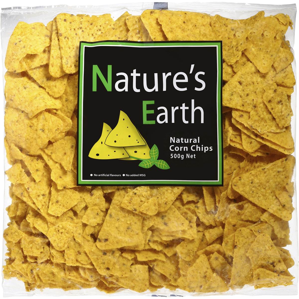 Calories in Nature's Earth Corn Chips Unsalted