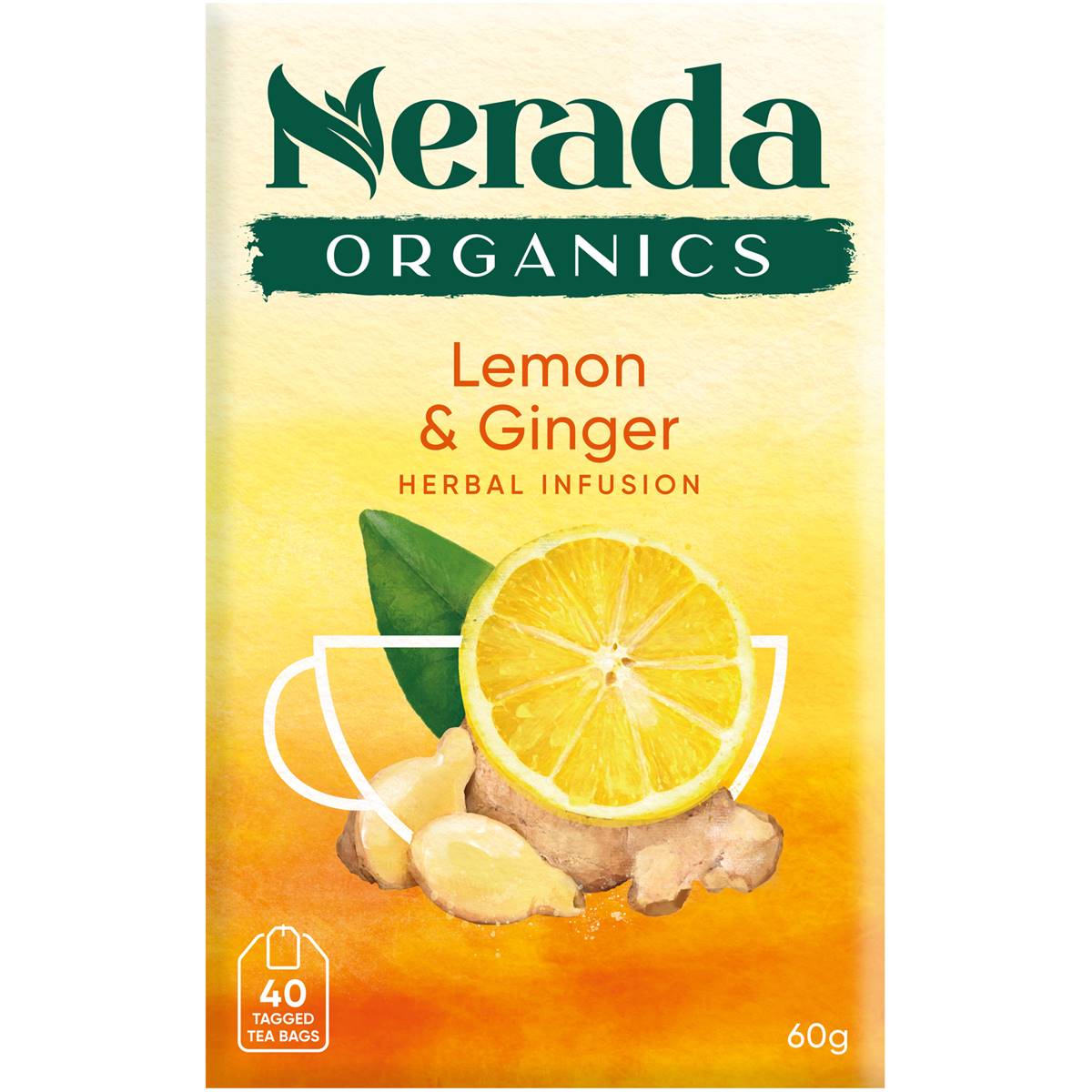 Calories in Nerada Organic Lemon & Ginger Tea Bags