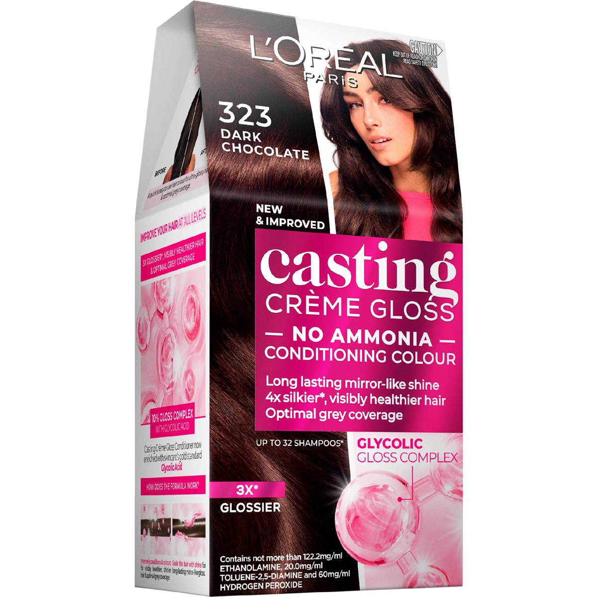 L'Oreal Paris Casting Creme Gloss Semi Permanent 323 Dark Chocolate each