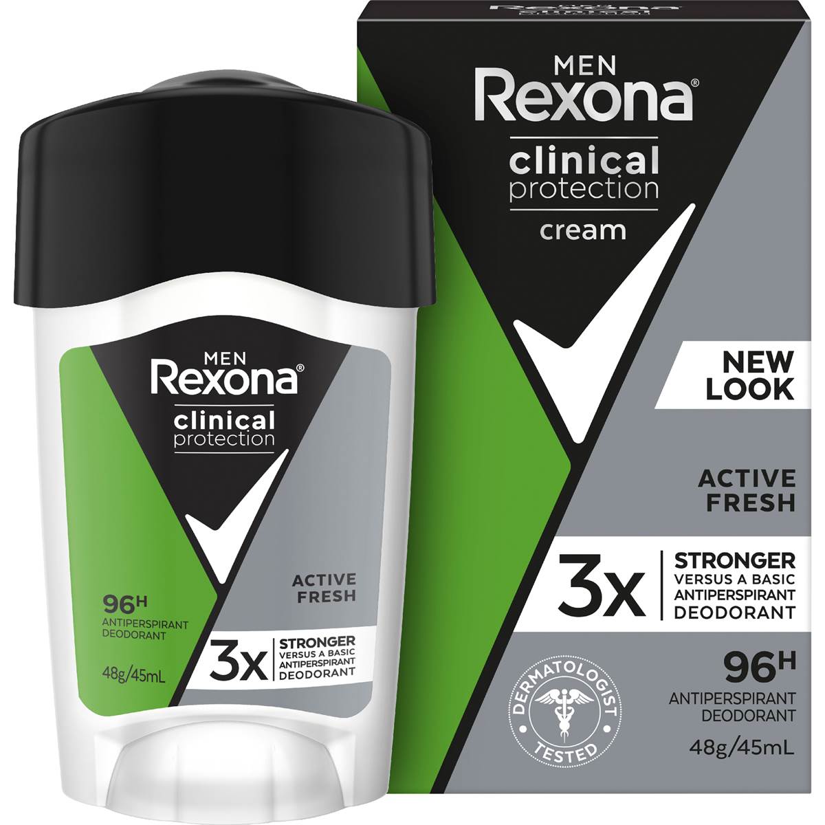 Rexona Men Clinical 96hr Deodorant Stick Active Fresh 45mL
