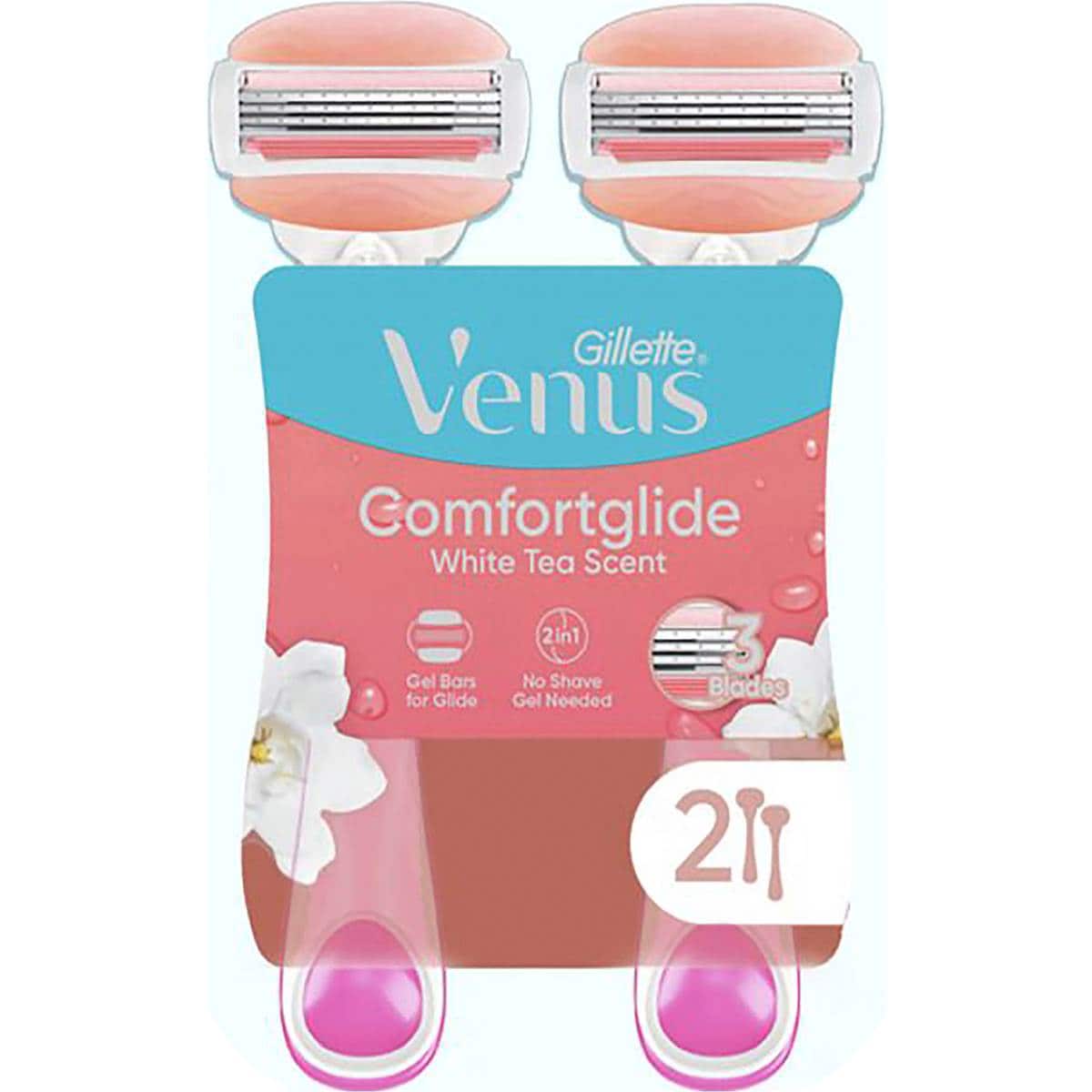 Gillette Venus Comfortglide White Tea Disposable Razor 2 pack