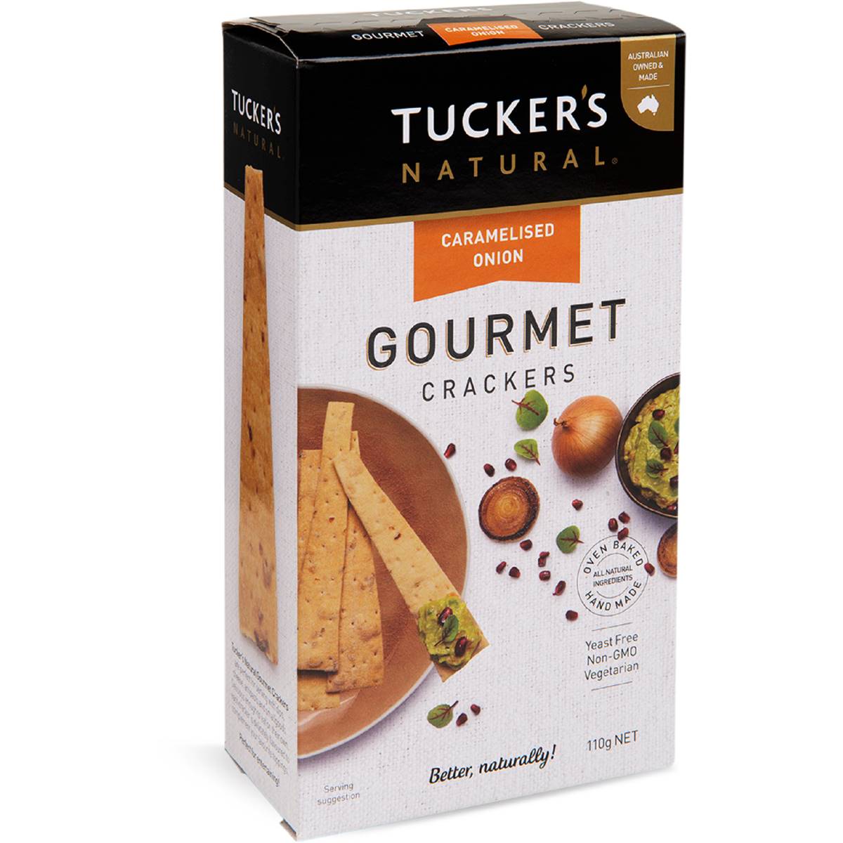 Calories in Tuckers Caramelised Onion Crackers calcount