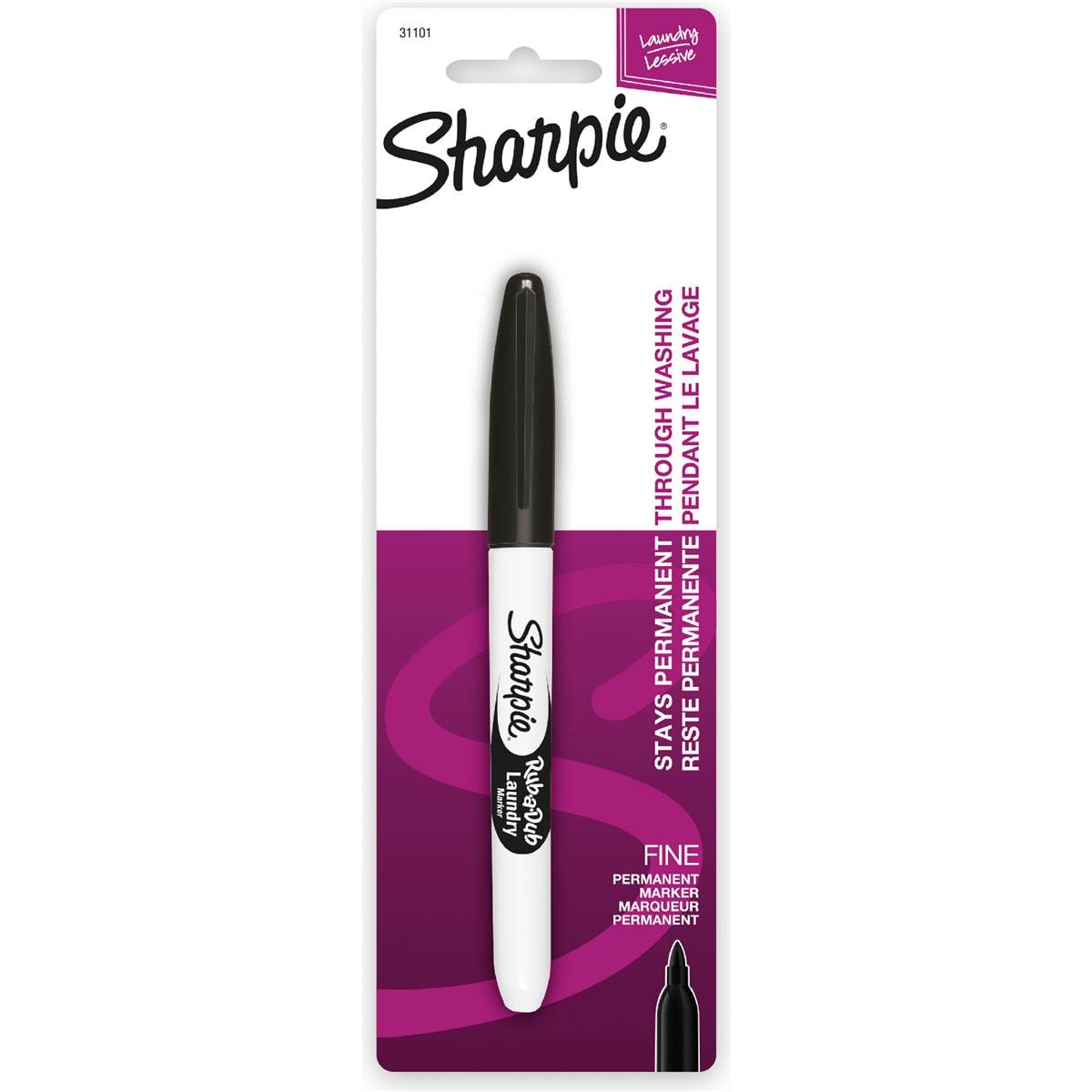 Sharpie Rub A Dub Laundry Marker Black each