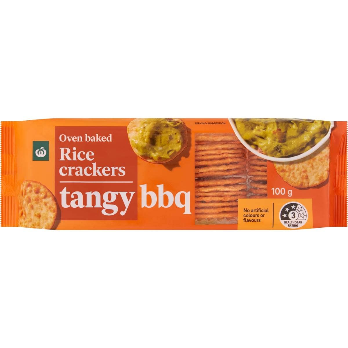 Woolworths Tangy BBQ Rice Crackers