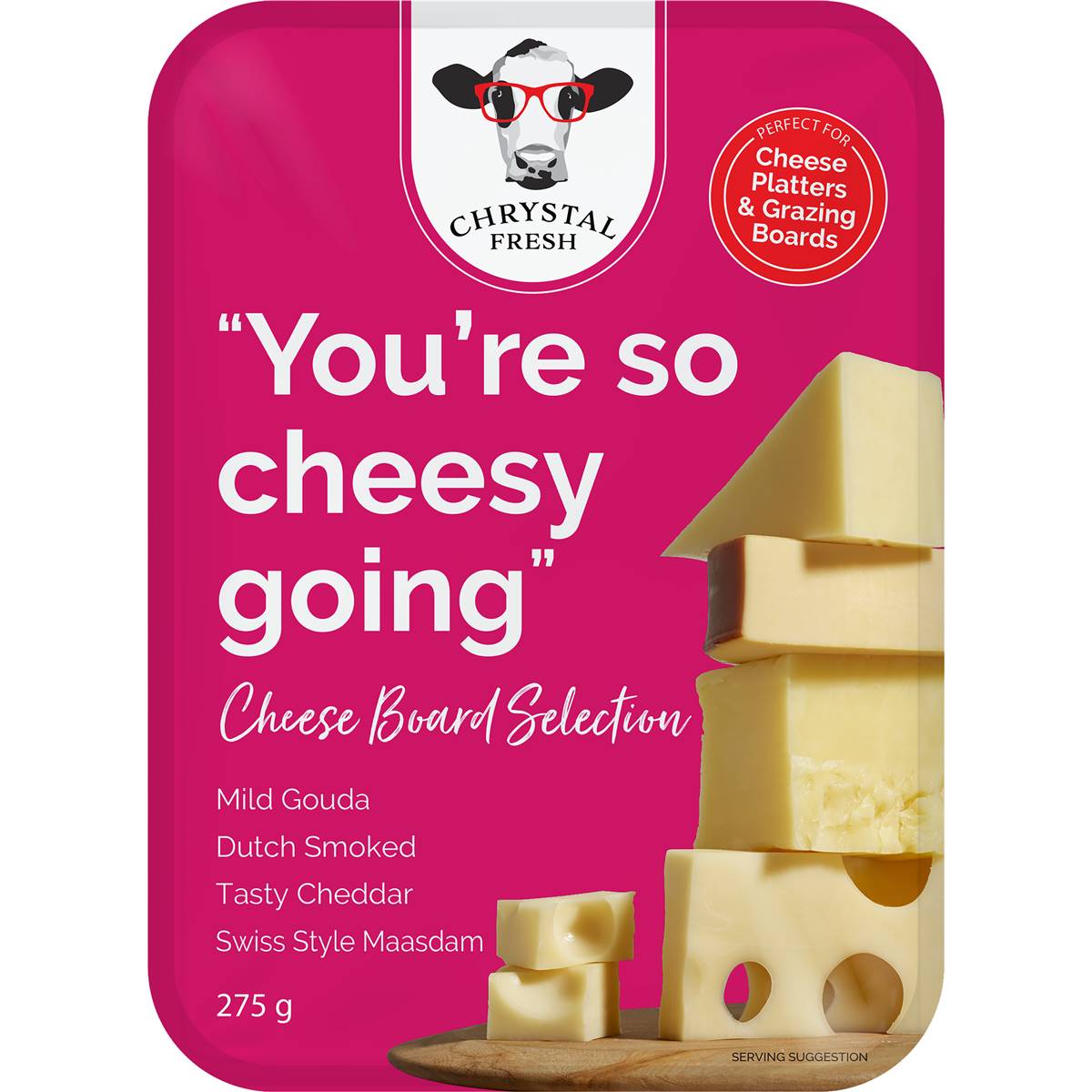 Calories in Chrystal Fresh Cheese Board Selection Selection
