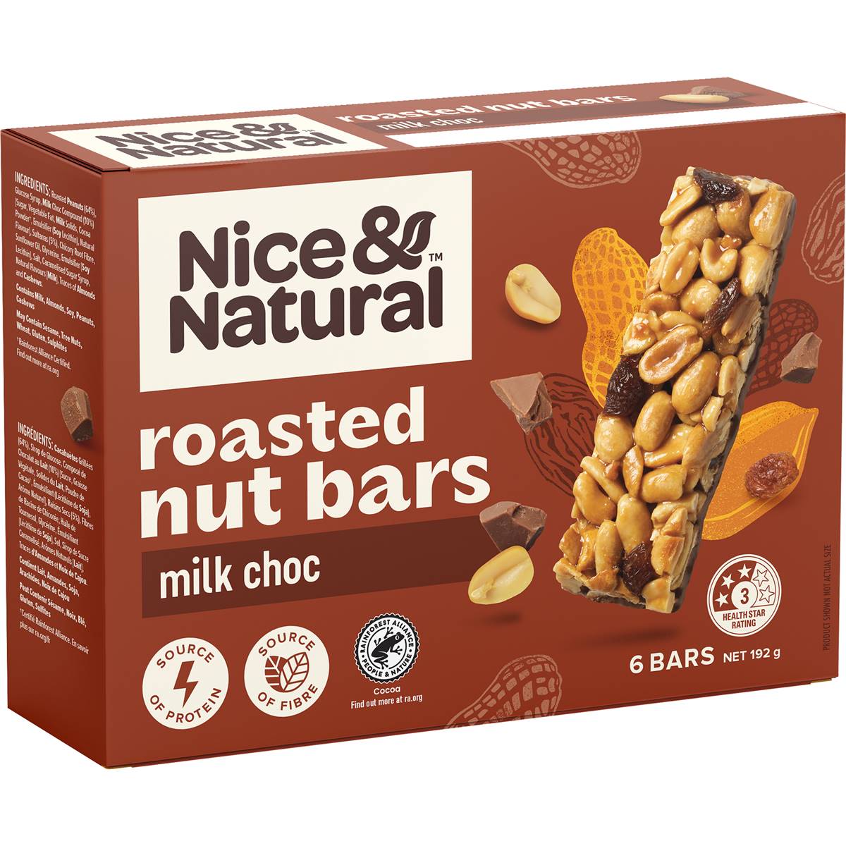 Calories in Nice & Natural Nut Bar Chocolate Calorie Counter Australia