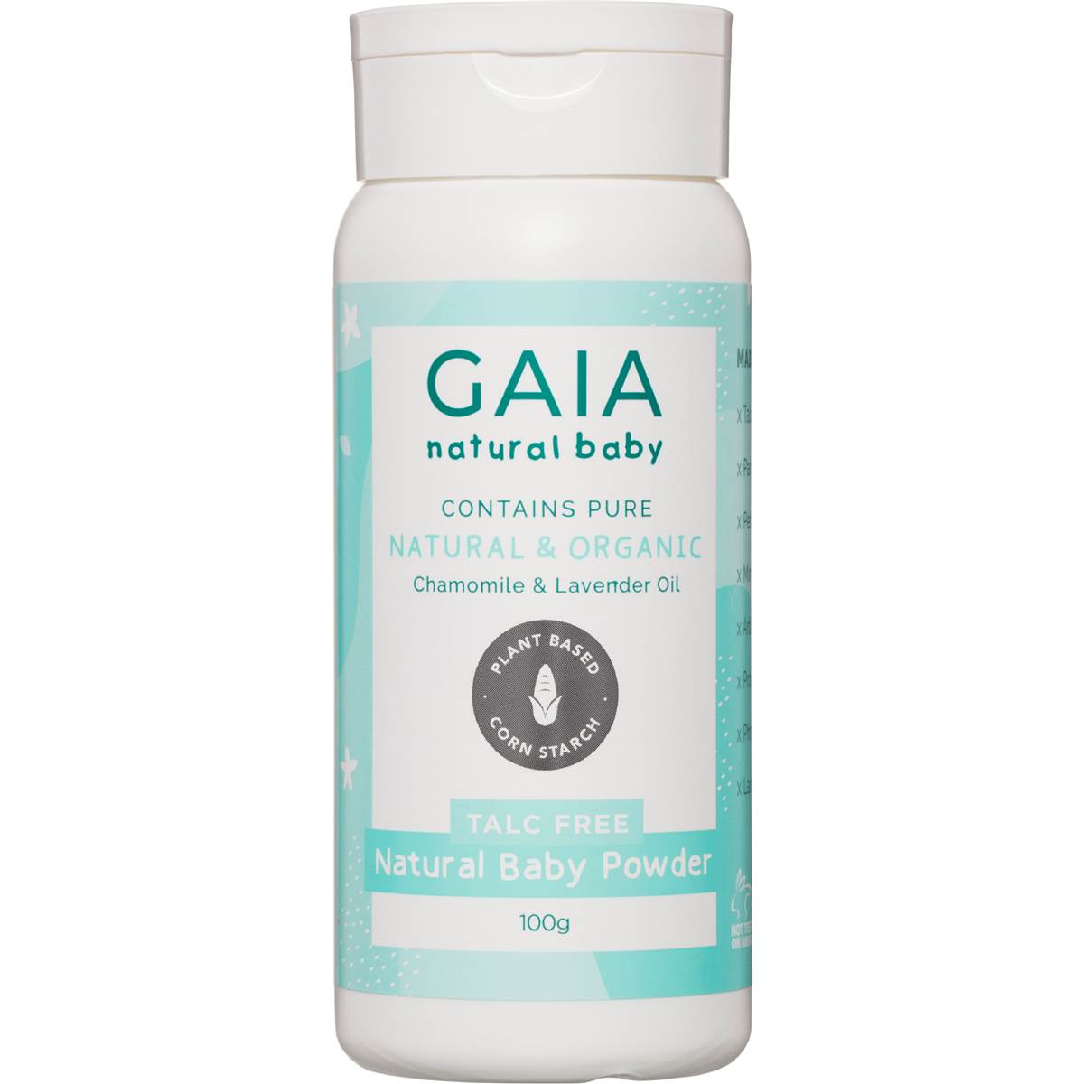 Gaia Talc Free Natural Baby Powder 100g