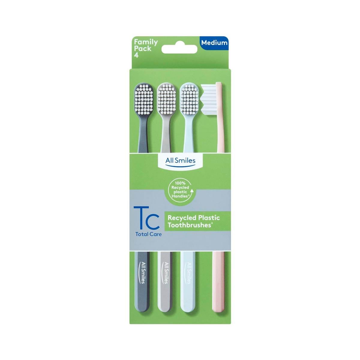 All Smiles Recycled Plastic Toothbrushes Medium