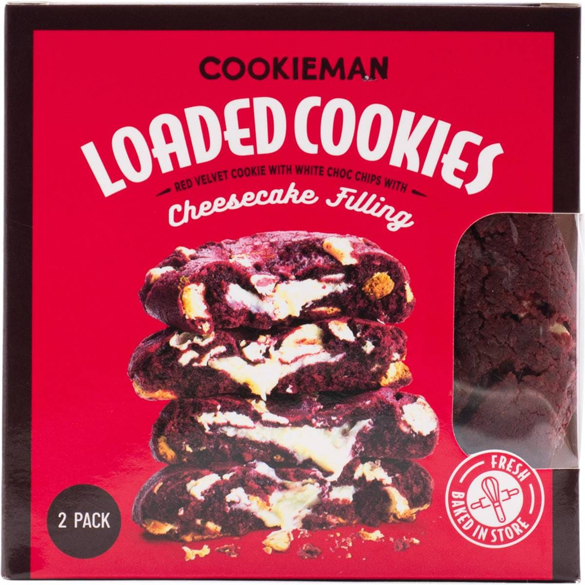 Cookieman Loaded Red Velvet Cheesecake Filled Cookies