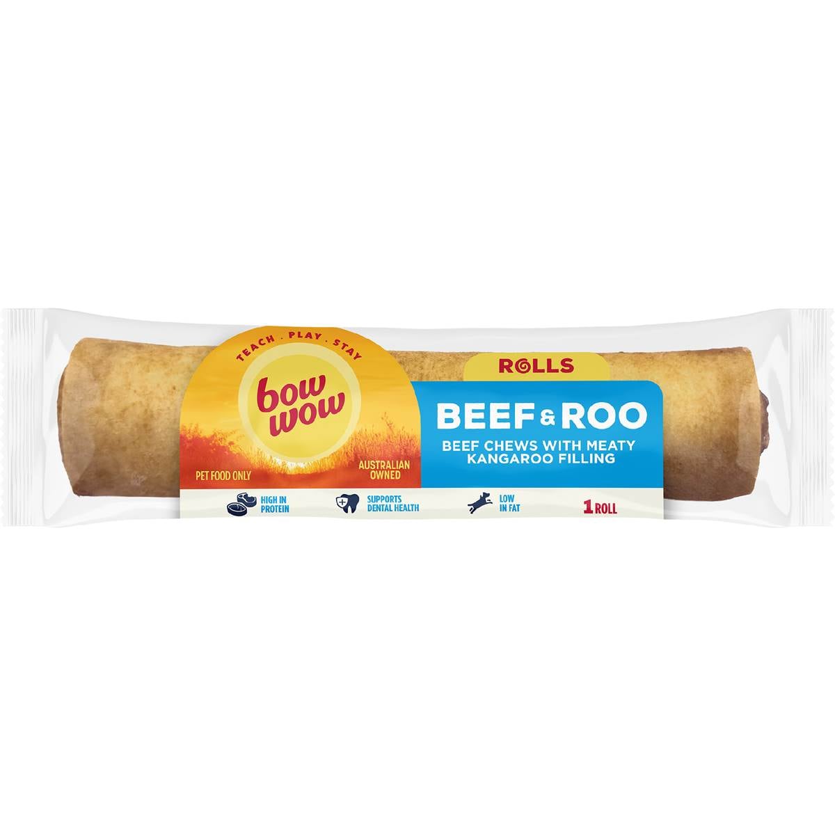 Bow Wow Beef Roo Roll Dog Treat