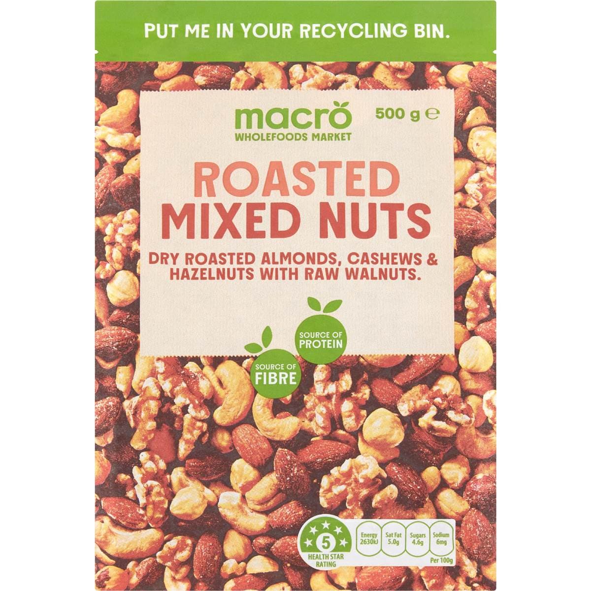 Calories in Macro Roasted Nuts Mix calcount