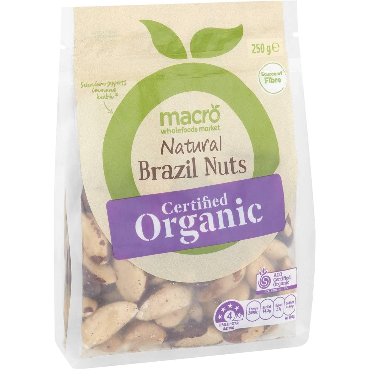 Calories in Macro Organic Brazil Nuts Brazil Nuts calcount