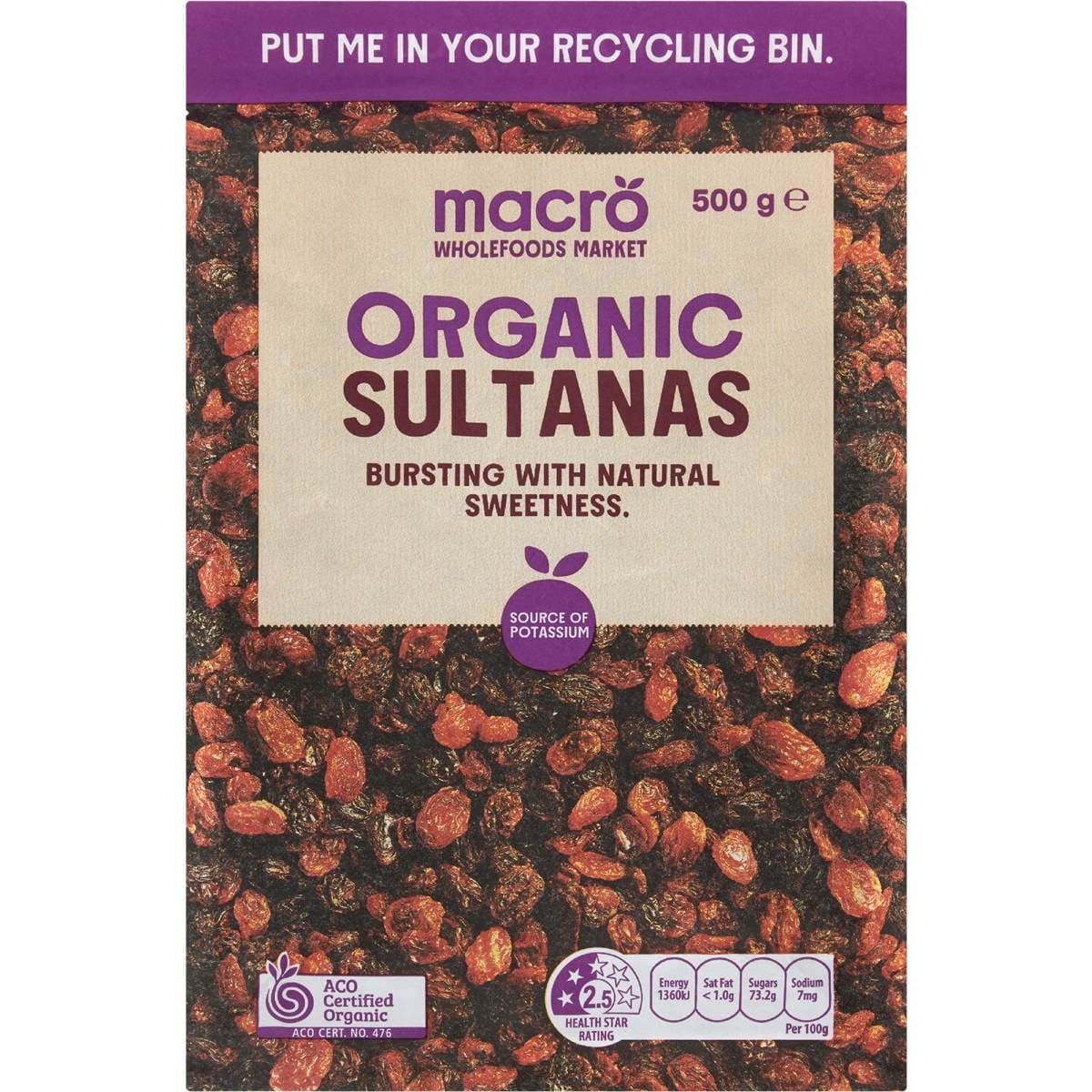 Macro Organic Sultanas