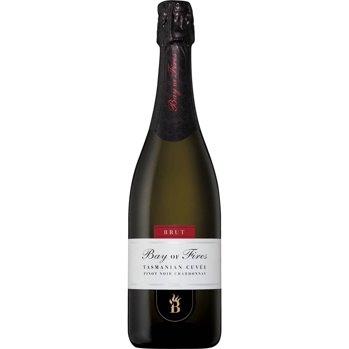 Calories in Bay Of Fires Tasamanian Brut Cuvee Pinot Noir Chardonnay