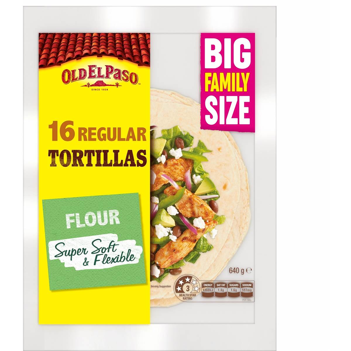 Calories in Old El Paso Mexican Family Tortillas calcount