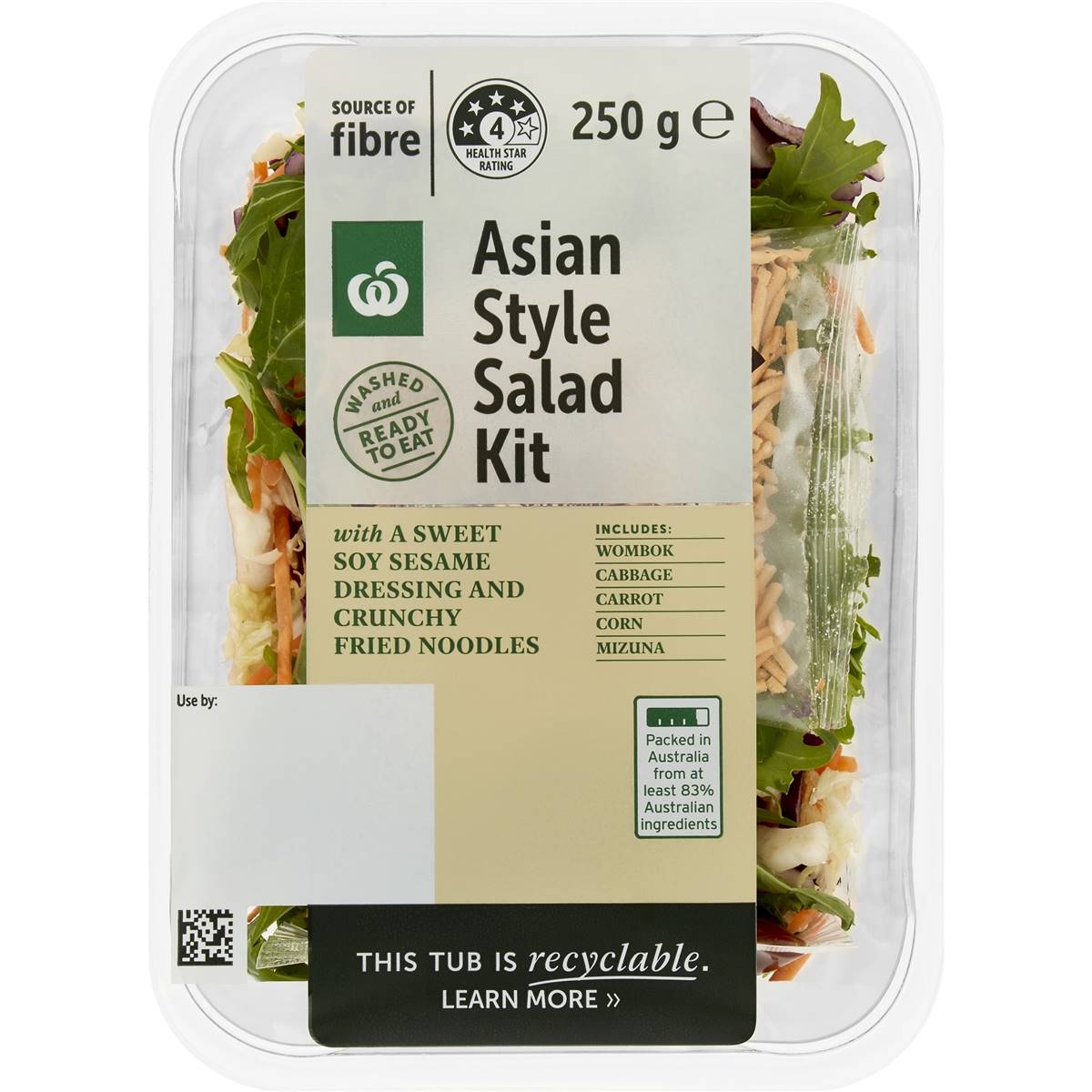 Calories in Woolworths Asian Salad Kit Tub