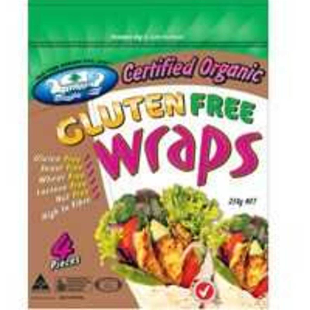 Old Time Wraps Organic Gluten Free 4pk Woolworths