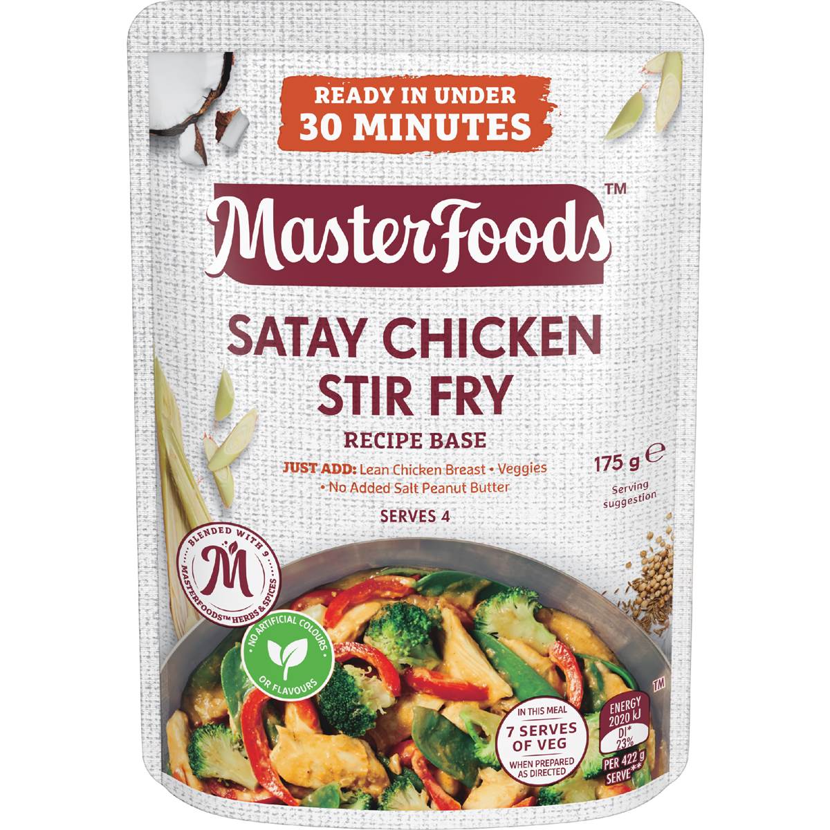 Calories in Masterfoods Stir Fry Recipe Base Creamy Thai Chicken calcount
