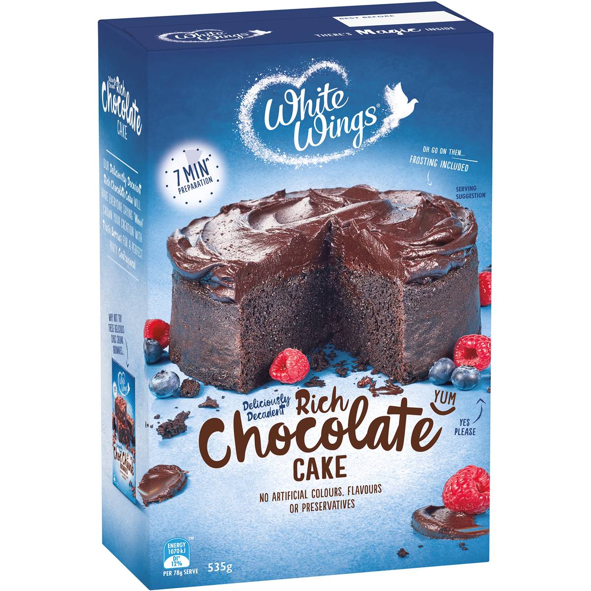 Calories in White Wings Cake Mix Rich Chocolate Cake