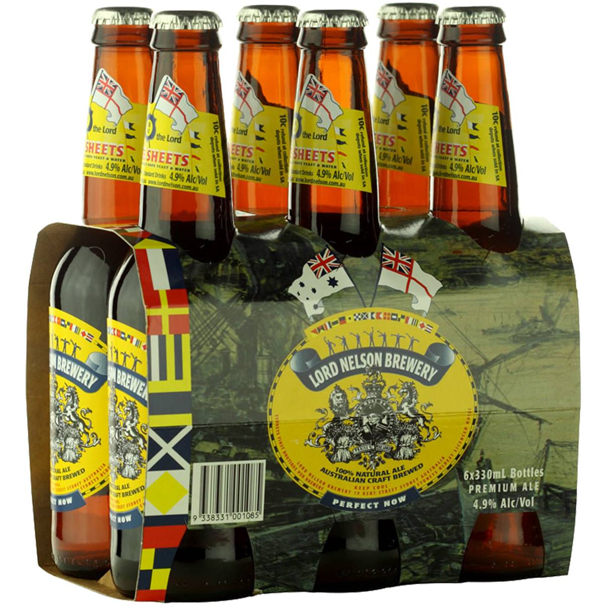 Calories in Lord Nelson Three Sheets Pale Ale Bottles