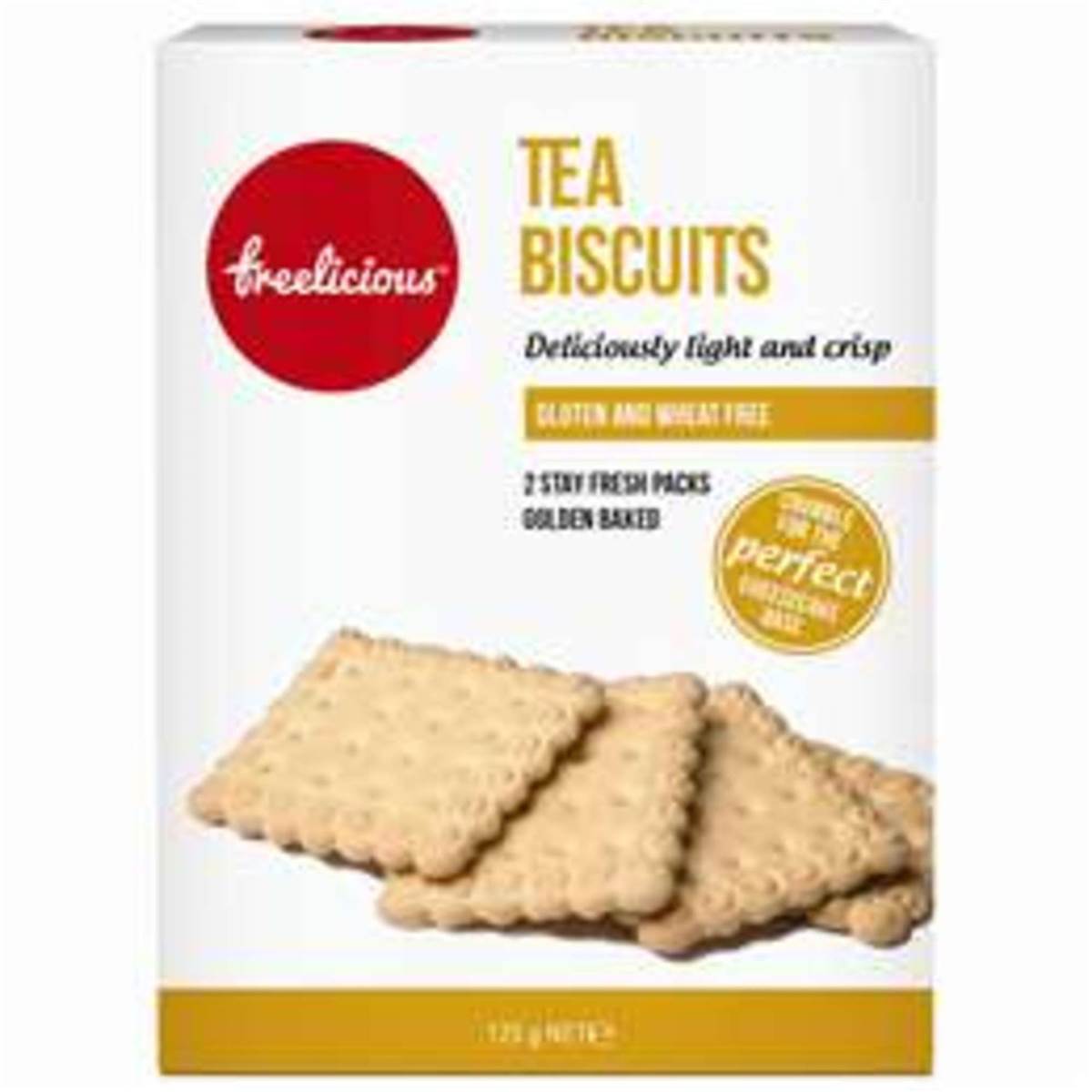 Freelicious Cookies Tea Biscuits Plain 125g Woolworths