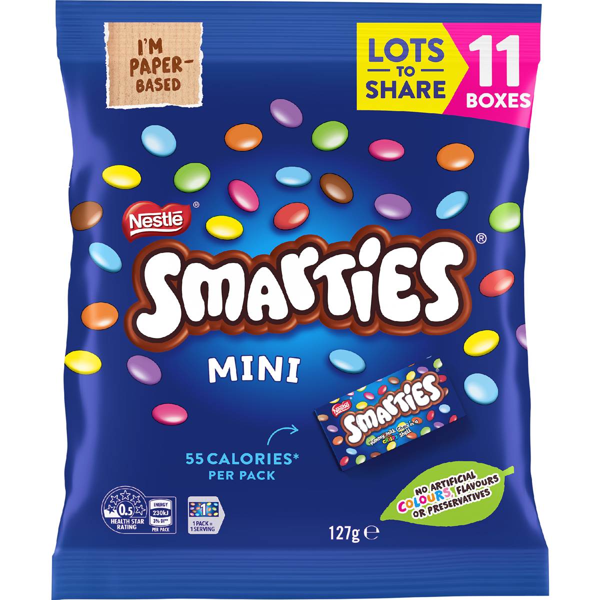 Nestle Smarties Milk Choc 127g 11 pack