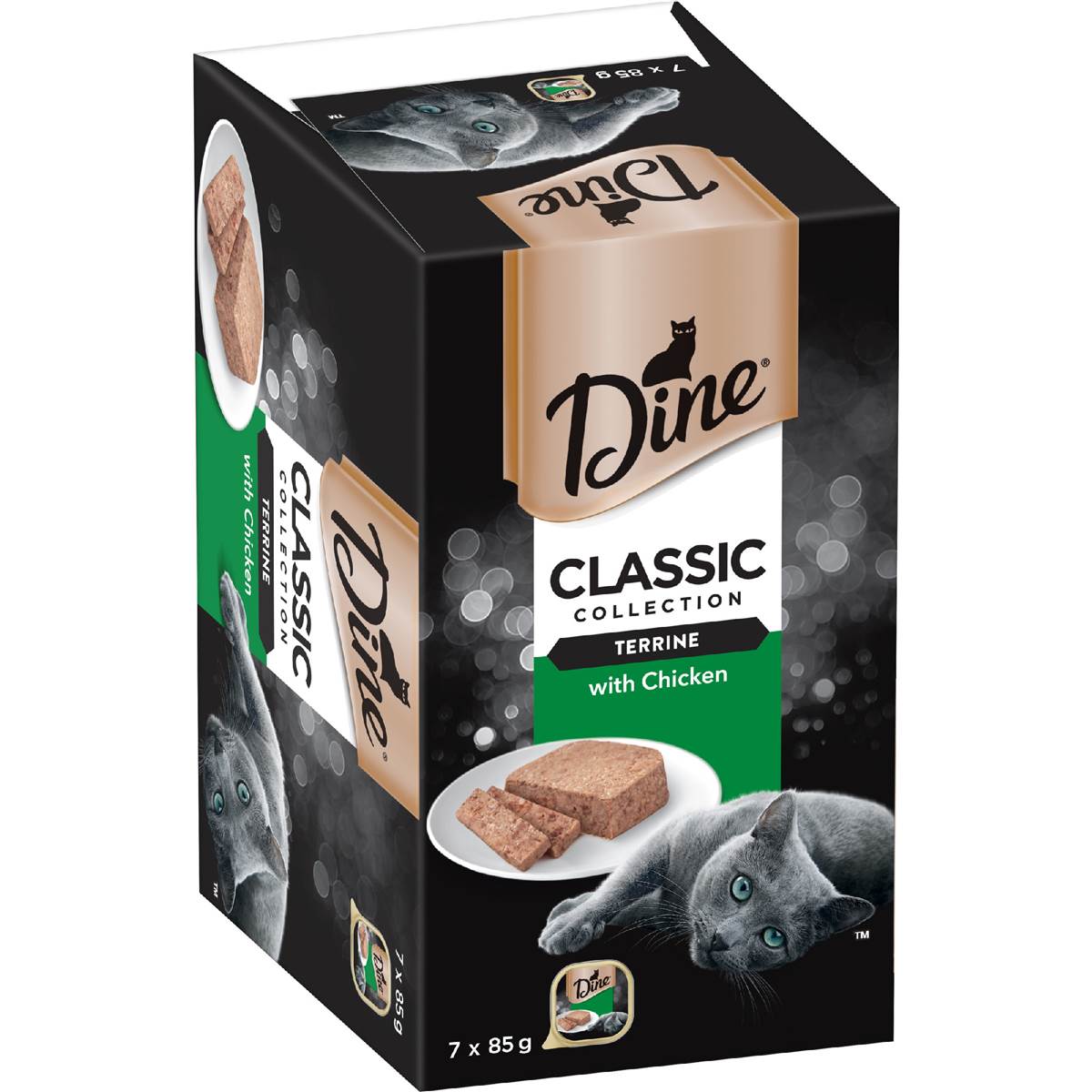 Dine Wet Cat Food Classic Terrine With Chicken Tray