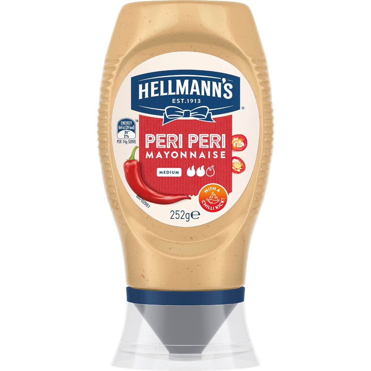 Hellmann's Spicy Peri Peri Chilli Mayonnaise 252g