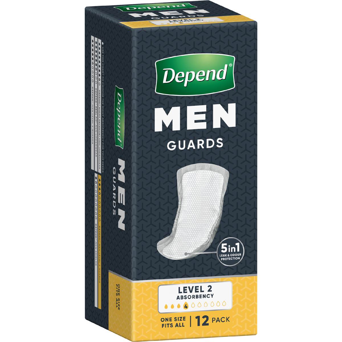Depend Men Guards Level 2 12 pack