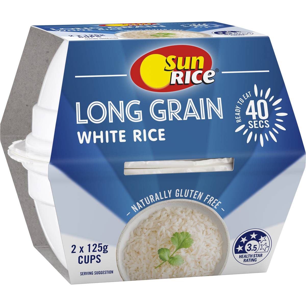 Sunrice Quick Cups Microwave Long Grain White Rice