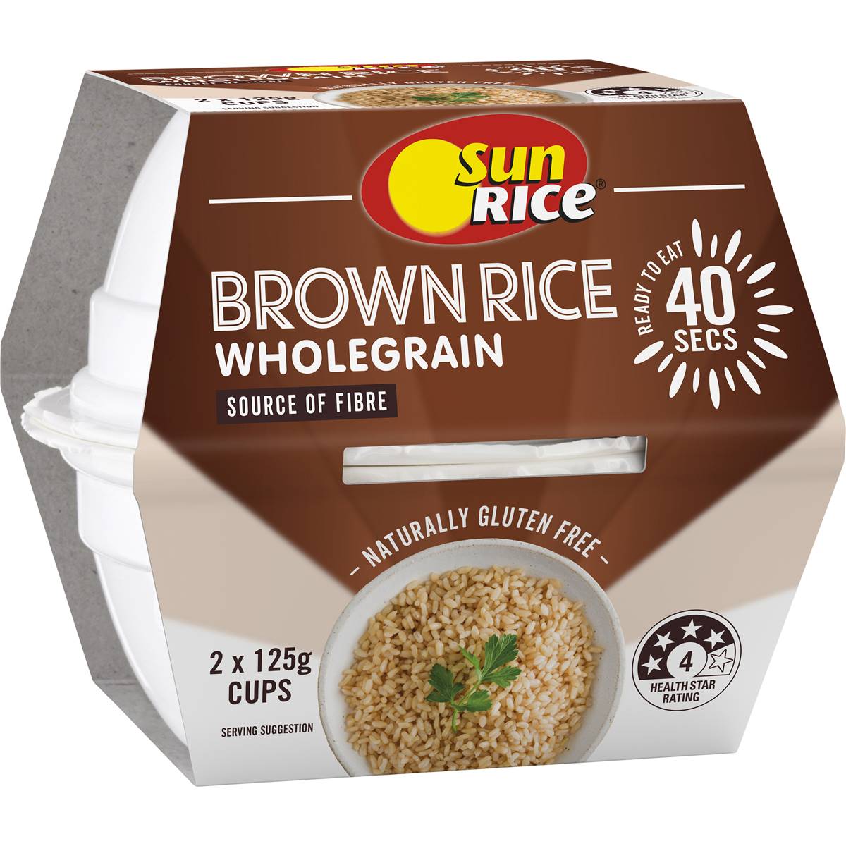 Calories in Sunrice Quick Cups Microwave Fragrant Brown Rice