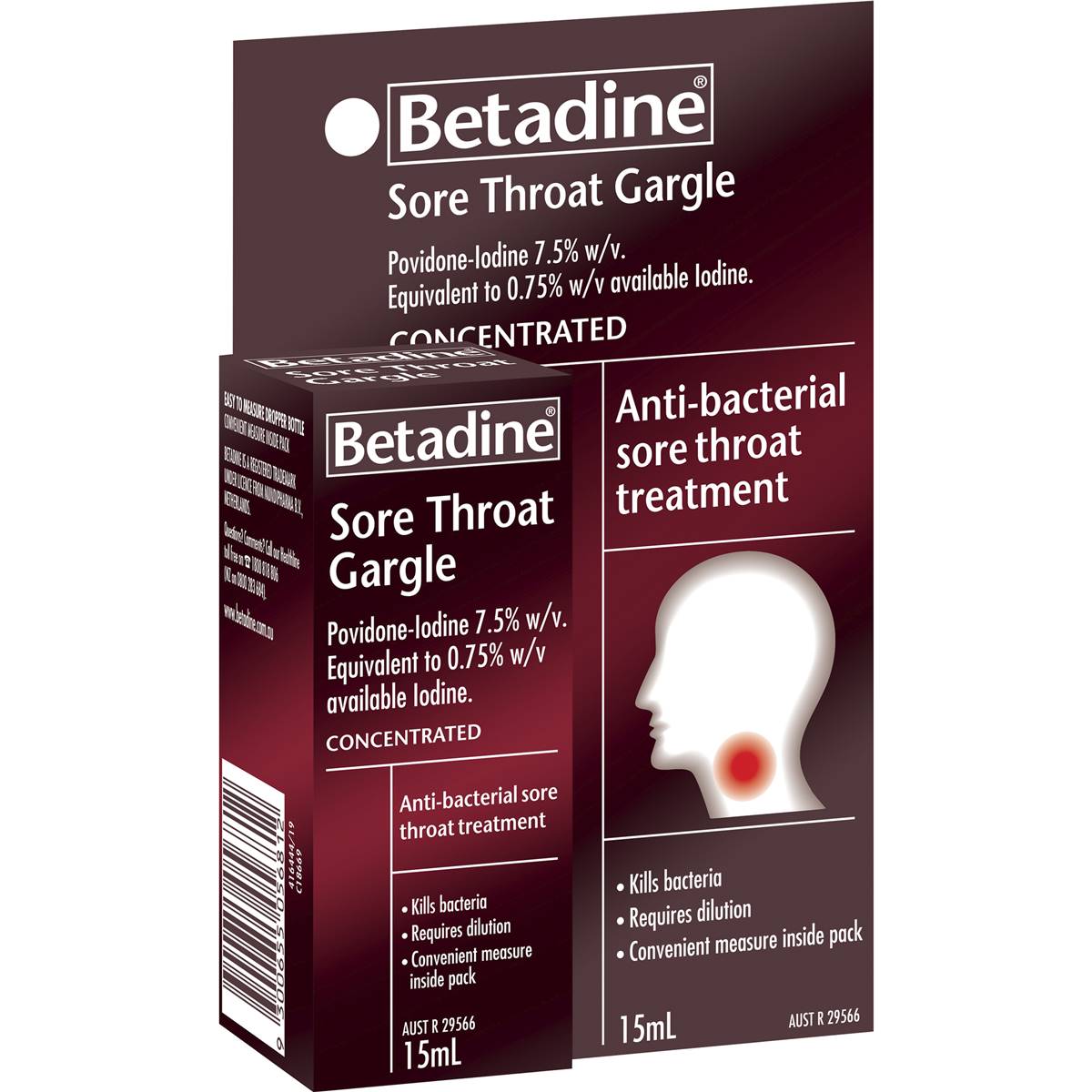 Betadine Sore Throat Gargle Concentrated 15mL