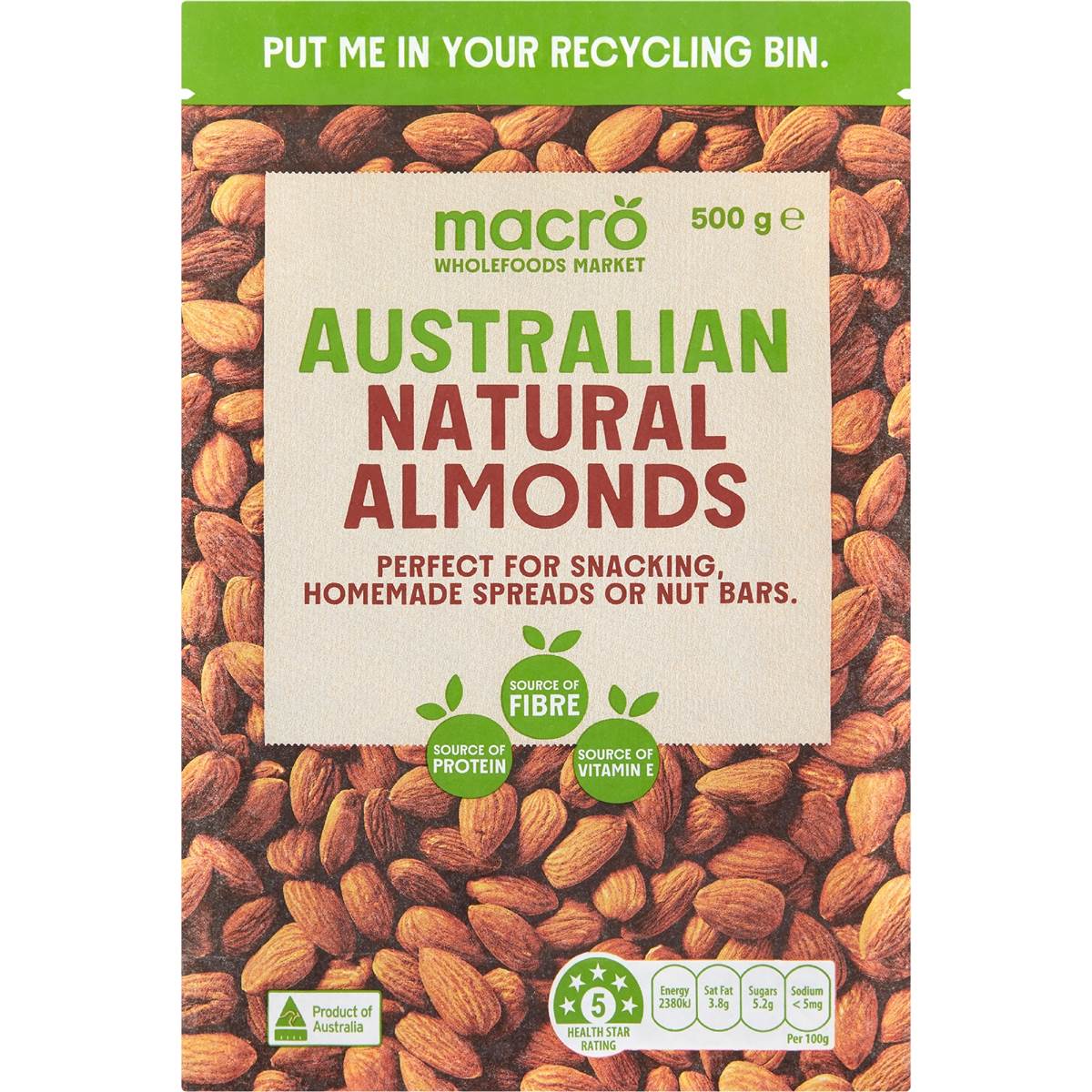 Calories in Macro Almond Kernels calcount
