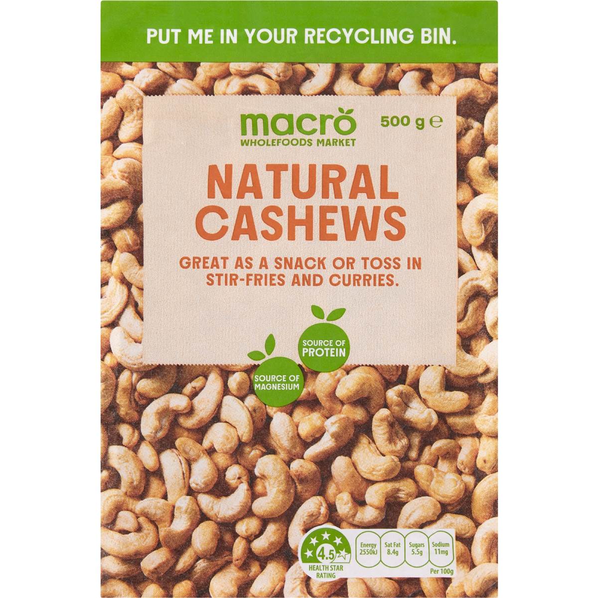 Macro Natural Cashew Kernels