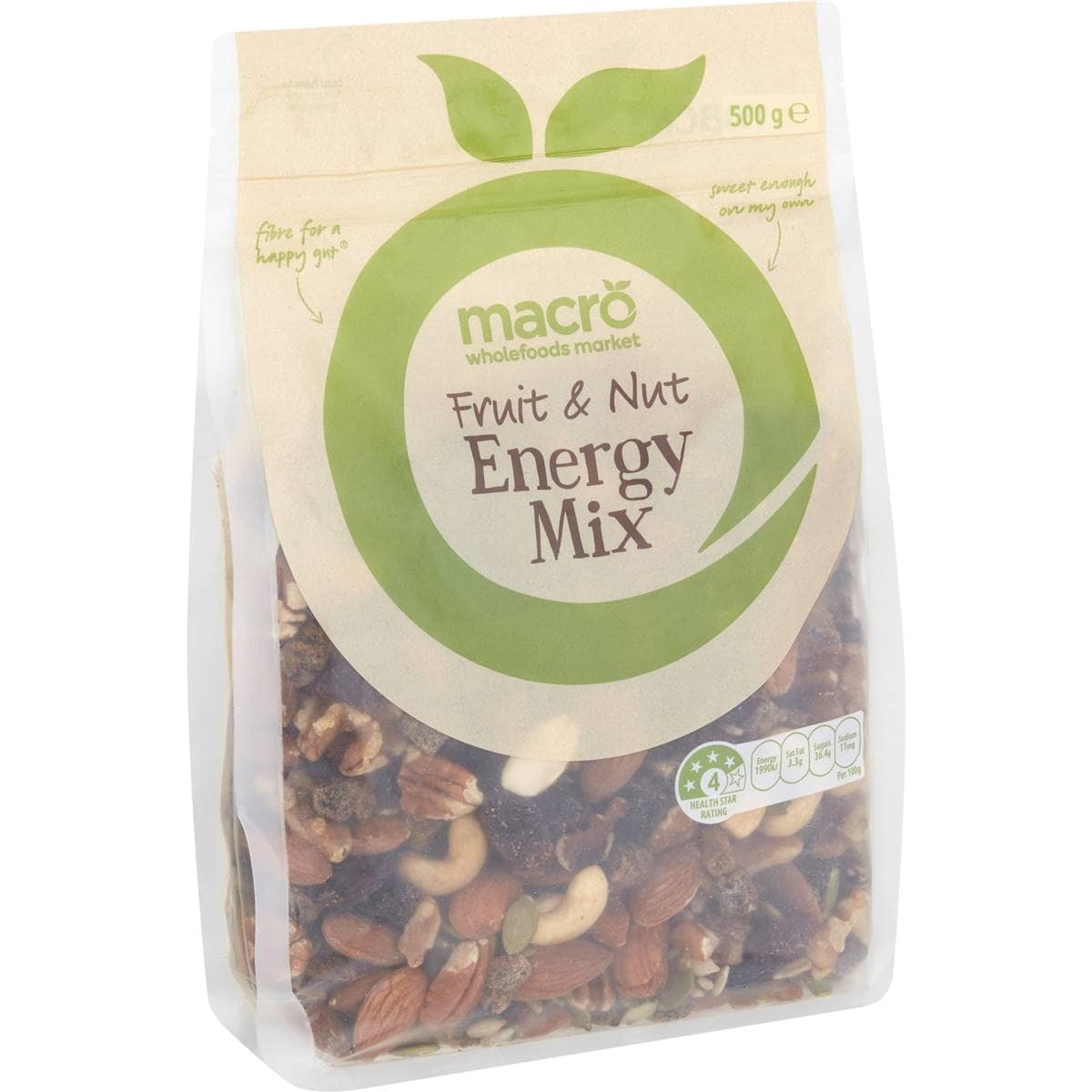 Calories in Macro Fruit & Nut Energy Mix calcount